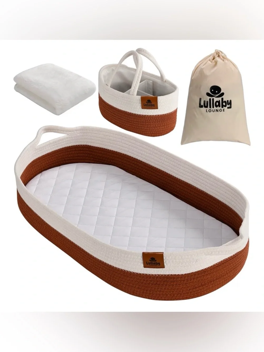 Lullaby Lounge Basket Pad Bag Diaper Changing Station